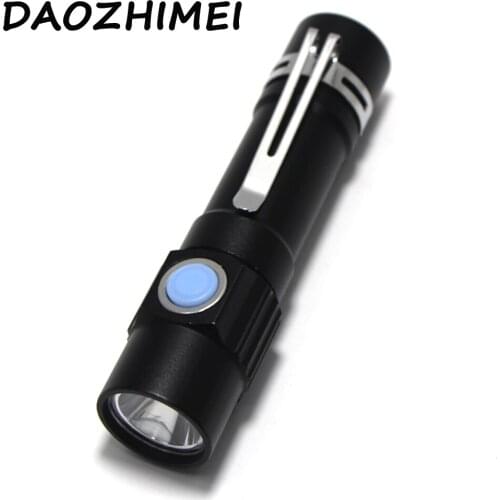 The New USB Flashlight Rechargeable LED Work Light Built in Battery 3 mode Waterproof Work Lamp For Outdoor Camping