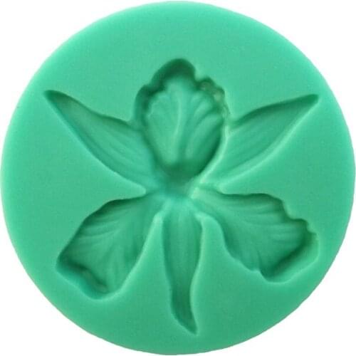 Wholesale 10 pcs/lot Orchid Shapes Silicone Fondant Cake Decorating Tools Sugarcraft Candy Cupcake Chocolate Baking Mold