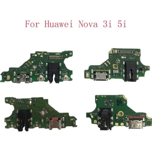 Original Charging Port Connector Board Parts Flex Cable For Huawei Nova 5 5Pro 5i 5iPro 5T 3 3E 3i 4 4E USB PCB Replacement Part