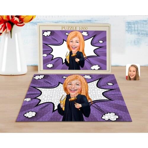 Personalized Female Dominated Caricature of 1000 Piece Professional Puzzle-1