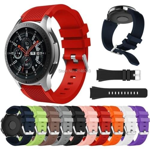 22mm Width Silicone Strap Smart Watch Band Watchband for Samsung Galaxy Watch 46mm Wristband
