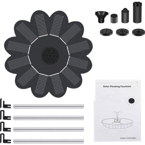 Solar Fountain Garden Kit Solar Water Pump Outdoor Landscape Fish Pool Pond Solar Water Pump Floating Fountain