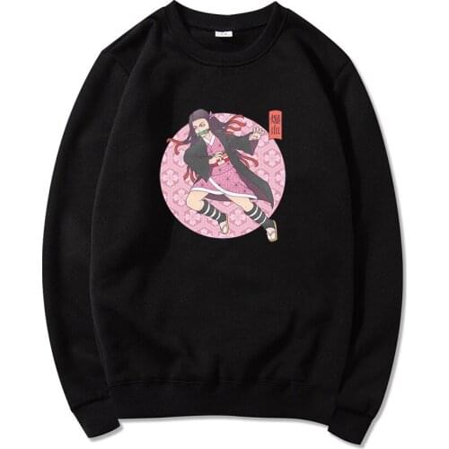 Anime Demon Slayer Nezuko Blood Burst Hoodies Men Women Harajuku Sweatshirt Dropship Pullover Tracksuit Sudadera