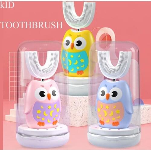 Smart U shaped Kid Sonic Electric Toothbrush 360 degree uv self-cleaning Automatic soft sonic children electric brush toothbrush