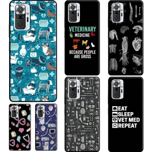 X-Ray Veterinary Medicine For Xiaomi Redmi Note 10 7 8 9 Pro Note 9S 8T Case For Redmi 9A 8A 7A 9 9C 9T K40 Cover