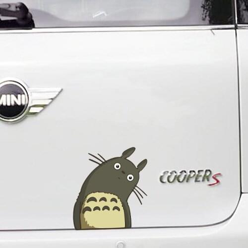 Funny Car Stickers Hayao Miyazaki Totoro Crooked Neck Save The Planet Cute Decal For VW Golf Ford Focus Fiesta Kia Lada Opel