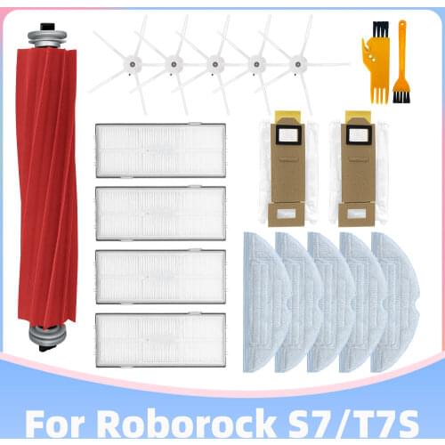 Xiaomi Roborock S7 / T7S Plus Replacement Mop Rag Hepa Filter Main Side Brush Robotic Vacuum Cleaner Spare Parts Accessories