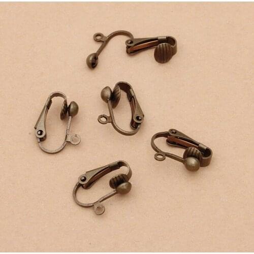 200pcs 4mm Ball Head No Pierced Earring Ear Clip Earring Settings Linker Connectors Findings Base Blank For DIY Dangle Earrings