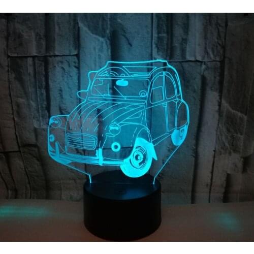Car 3d Night Led 3d Lamp 7 color Changing color Direct Selling 3d Table Lamps Factory wholesale Table Moderne Desk Lamp