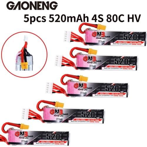 Gaoneng GNB 520mAh 4S 15.2V 80C/160C HV Lipo Battery With XT30 Plug for Betafpv Beta85X Whoop FPV Drone RC QuadcopterParts
