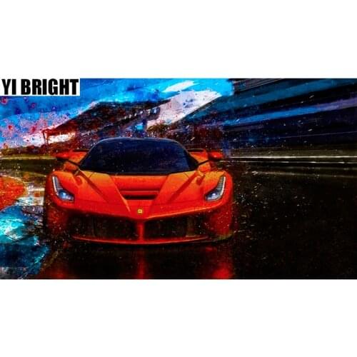 Diamond Mosaic Cross Stitch Kits Diamond Embroidery "Super Ferrari Car" Diy Diamond Painting Full Diamond Home Decoration GT