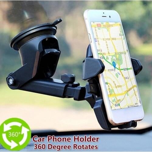 1PC Car Mount Holder 360 Degree Car Windshield Mount Cell Phone Holder For iPhone 11 Pro Max X XS For Samsung Xiaomi Car Holder