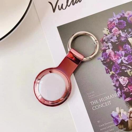 Case For Apple Airtag Anti-Lost Metal Keychain Electroplated protective Cover Shell For Apple Airtag Anti Scratch Protect Sleeve