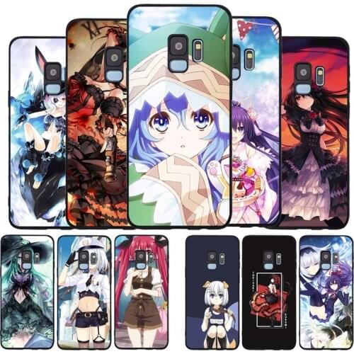 Date A Live black Phone Case For Samsung S7 S7edge S8 S9 S10 S20 PLUS NOTE 8 9 10 A8 A7 A8 A9 2018 S10E S10 LITE