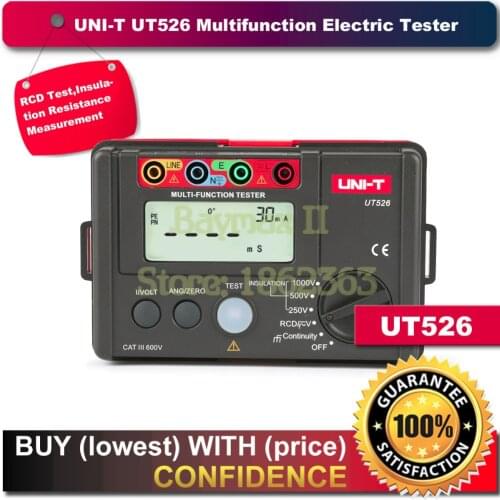 UNI-T UT526 Digital Multimeter Electrical Insulation RCD Tester