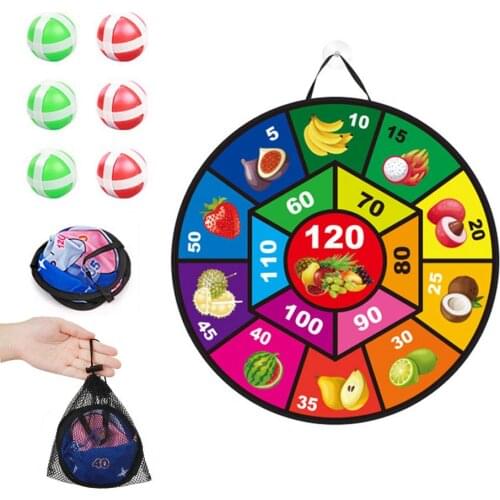 Childrens Sticky Ball Wall-mounted Dart Board Toy Sticky Ball Dart Dartboard Indoor Sports Toy Safe Dart Game Toy