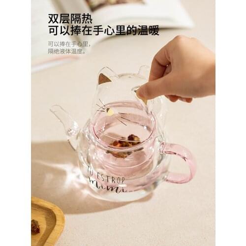 Cat Teapot High Temperature Resistant Glass Scented Teapot Teapot Creative Glass Afternoon Tea Set