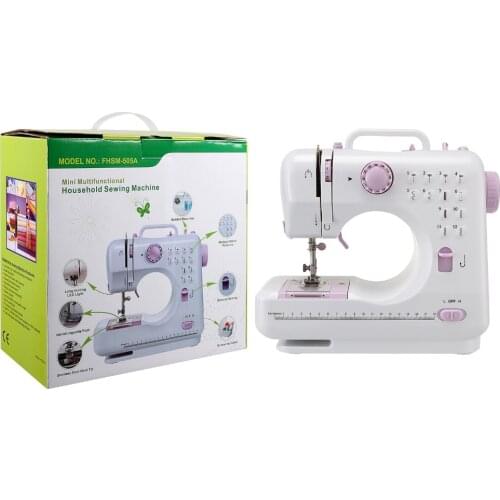Mini 12 Stitches Sewing Machine Household Multifunction Double Thread And Speed Free-Arm Crafting Mending Machine
