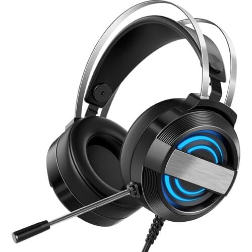 Fashion For PC Laptop Home 7.1 Surround Sound Volume Control Wired With Microphone USB Gaming Headset RGB Light Gift Kids Adults