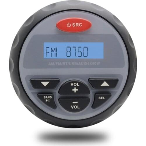 Marine Waterproof Bluetooth Stereo Radio Motorcycle Boat Audio USB MP3 Sound System ATV FM AM Receiver For RZR ATV UTV RV DC 12V