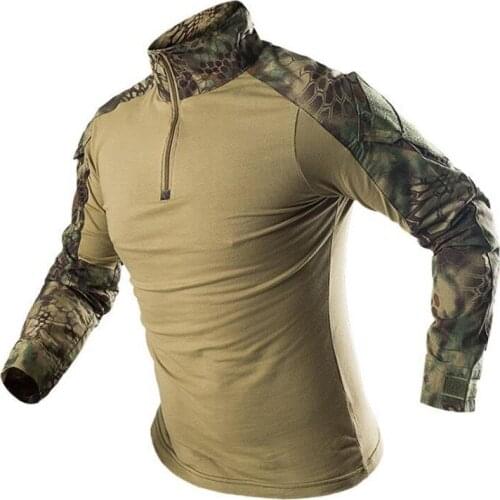Men Outdoor Sport Training Hiking Climbing Fishing Short Sleeve Camouflage T-Shirts Military Tactical Quick Dry Breathable Tops