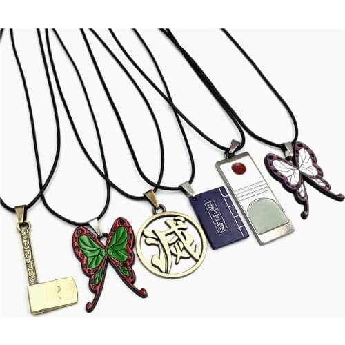 New Anime Demon Slayer Kimetsu no Yaiba Necklace Ghost Blade Pendant Cosplay Jewelry For Women&Men
