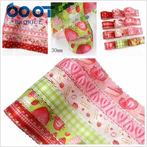 OOOT BAORJCT I-19414-1005,10yard,hot sale 30mm hollow Flowers solid satin ribbons,tape crafts bow cap accessories and decoratiol