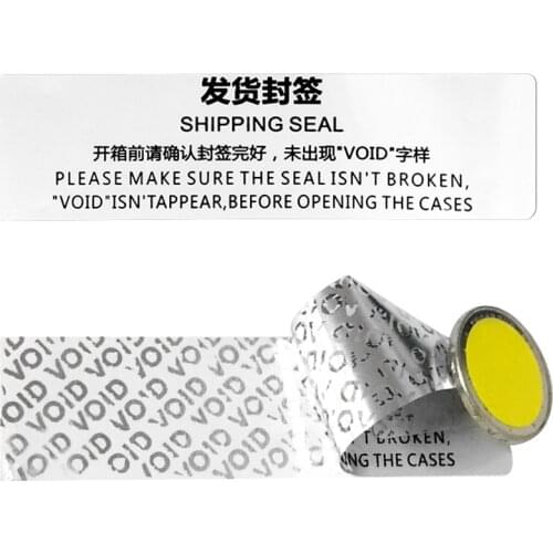 Adhesive Shipping Seal VOID Label Water-proof Dumb Silver PVC Warranty Stickers Customizable and Free Design