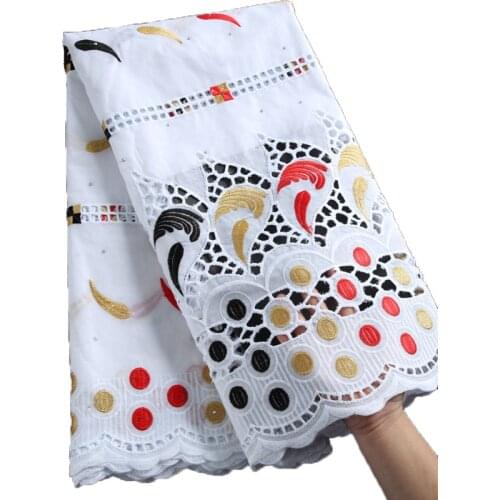 SJD LACE New Arrival Swiss Voile Fabric Embroidery African Fabric High Quality Nigerian Fabric For Women Party And Wedding A2258