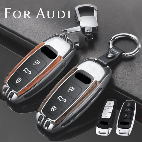 For Audi A6L A7 A8L 2019 2020 Zinc Alloy Smart Remote Car Key Shell Cover Case Accessories Keychain Protector Holder