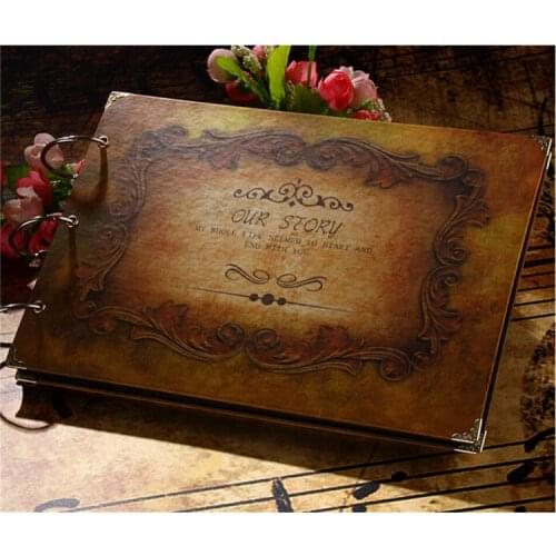 Diy Wedding Vintage Album baby Children Family Memory Record Scrapbooking Album Our Story photo album