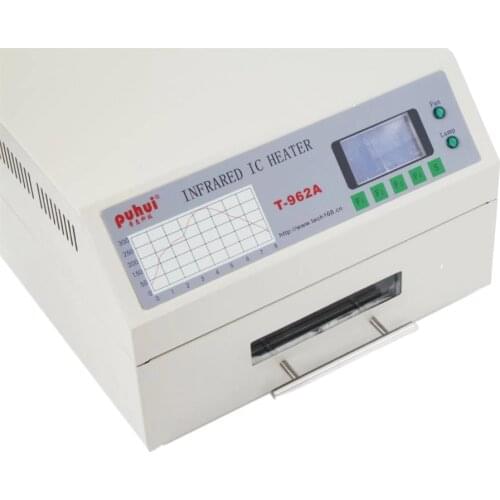 T-962A Infrared Reflow Oven 1500W Infrared IC Heater T962A BGA bead welding PCB reflow soldering SMT intelligent reflow furnace