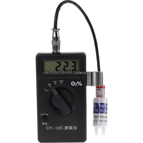 O2 Oxygen Concentration Content Tester Oxygen Detector Monintor Meter CY-12C Pro New 2019