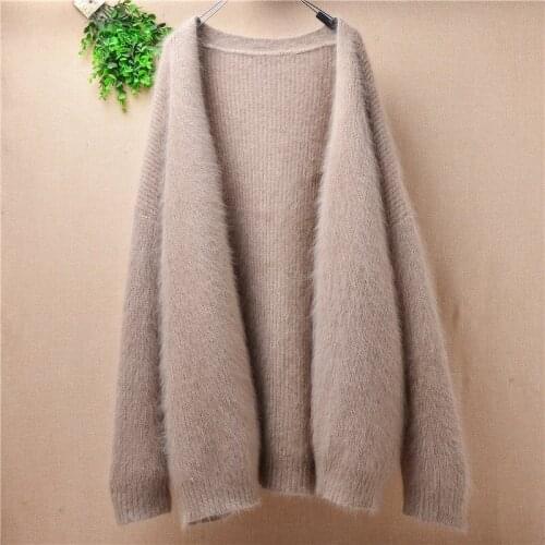 Korean Femmn coats plus size sweater rabbit fur coat mink cashmere cardigans knitted jackets clothes womens fashion clothing
