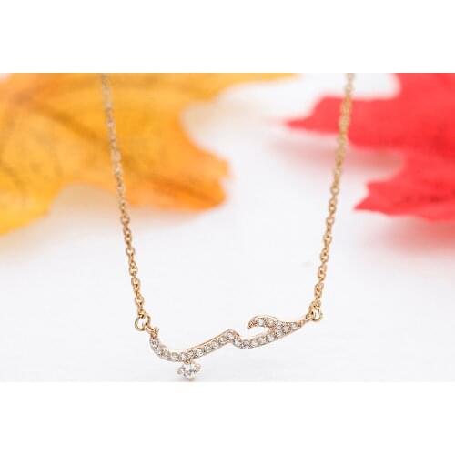 GORGEOUS TALE CZ Micro Zirconia Statement Chain Rose Gold Color Necklace Femme Bijoux Choker Necklaces Women Gold Pendants BFF