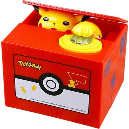 High Quality Plastic Funny Mischief Stealing Money Box Hamster Piggy Bank Collecting Storage Toy For Kid Anime Saving Coin Pot