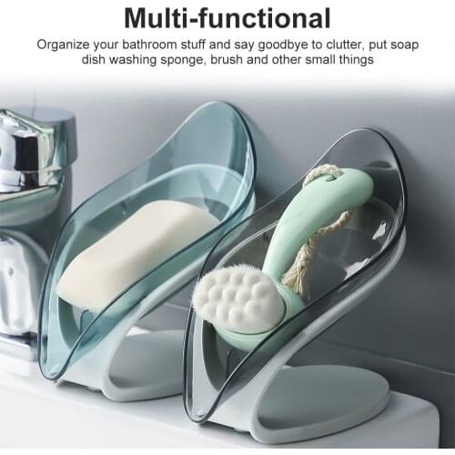 Leaf Shape Soap Box Bathroom soap holder Dish Storage Plate Tray Bathroom Soap Holder Case Bathroom Supplies bathroom gadgets