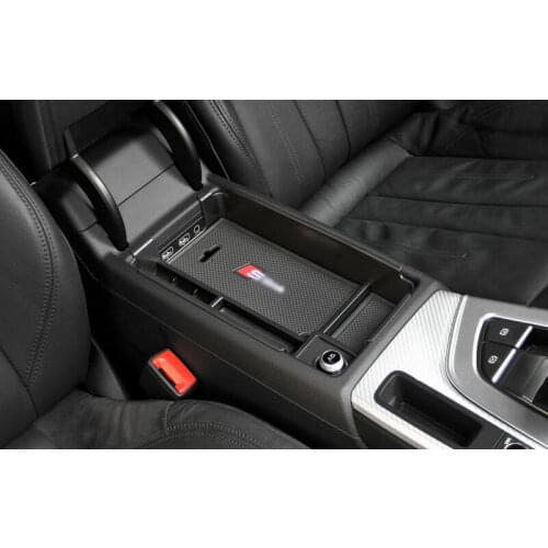Interior Armrest Storage Box Organizer Holder 1pcs For Audi A4 2017 - 2018