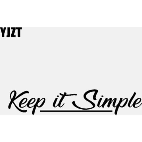 YJZT 16.2CM*3CM Fashion Keep It Simple Reflective Car Window Sticker Black Silver Vinyl Decal C11-1598