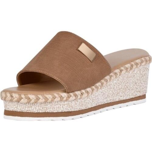 2021 Platform Wedges Slippers Women Sandals 2021 New Female Shoes Fashion Heeled Shoes Casual Summer Slides Slippers Women