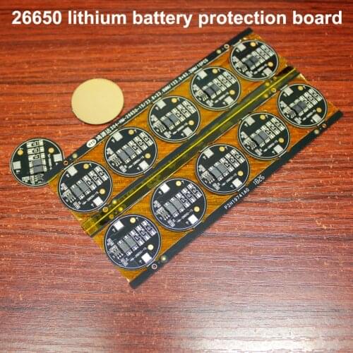 10pcs/lot 26650 lithium battery 3.7V dual MOS protection board lithium battery assembly DIY 4.2V protection board current 4A