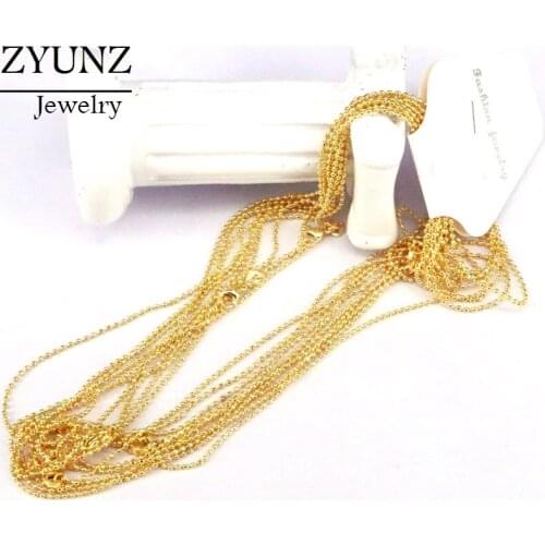 20PCS, Gold/Silver Color Metal Ball Bead Link Chains for Diy Necklaces Jewelry Making Supplies