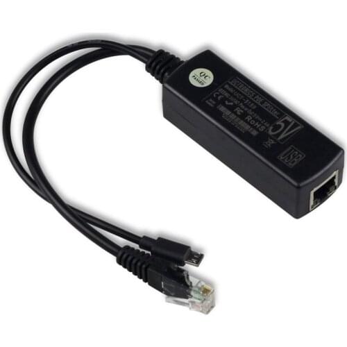 48VPoE Splitter 5v POE usb tpye-C Power Over Ethernet 48V To 5V Active POE Splitter Micro USB tpye-C Plug for Raspberry Pi