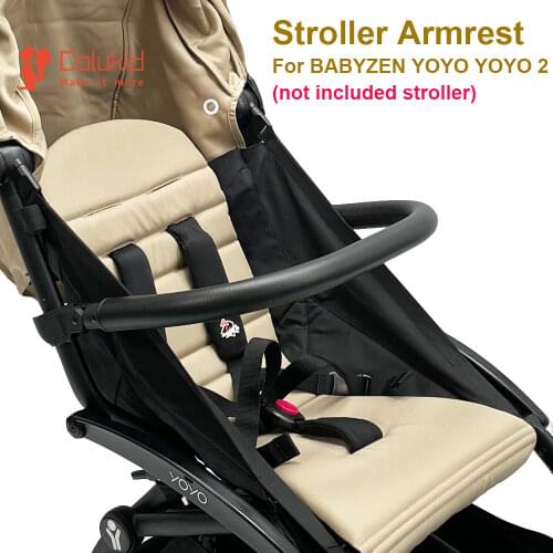 3pcss/set stroller accessories stroller rattle toy and high quality leather armrest and extend footboard footrest for Yoyo Yoya