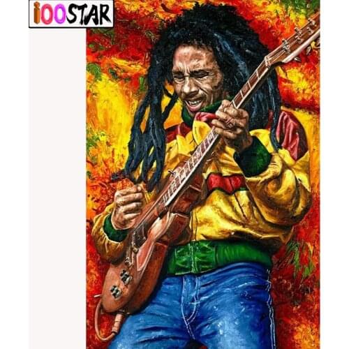 DIY Diamond embroidery 5D Full Square/Round Diamond Painting Bob Marley Cross Stitch Pictures Of Rhinestones Mosaic Decoration