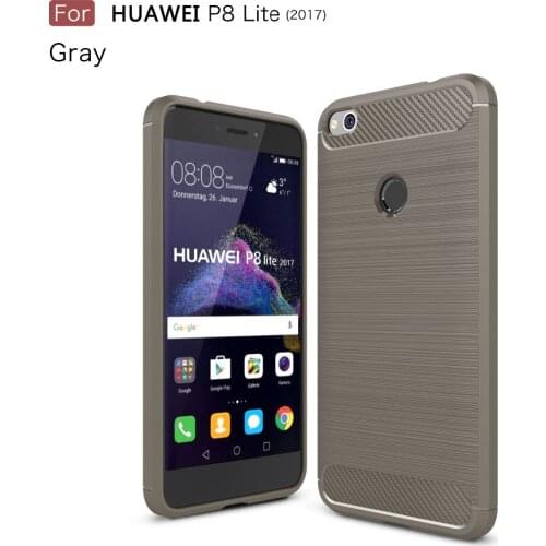 Etui Huawei P9 Lite 2017 Case Silicon Cover for Huawei P8 Lite 2017 Case Cover Fundas Soft Carbon Fiber Brushe Coque Aksesuar