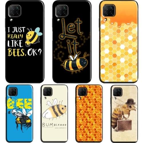 Honeycomb Honey Bee Case For Huawei P40 P30 P20 Mate 20 Lite P Smart Z 2019 2021 Nova 5T Honor 20 Pro 9X 8X