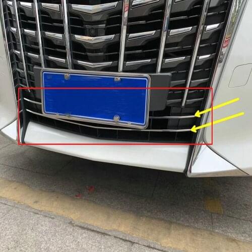 For Toyota Alphard Vellfire Deluxe Edition AH30 2019 2020 Front Bottom Grill Cover Grilles Trim Cover Car Styling Accessories