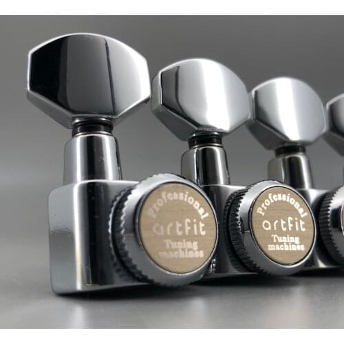 6 Pieces Locking Deluxe Guitar Machine Head Tuners Tuning Pegs for ST TL Guitar well Chrome Right Hand Left Hand Guitar Tuners