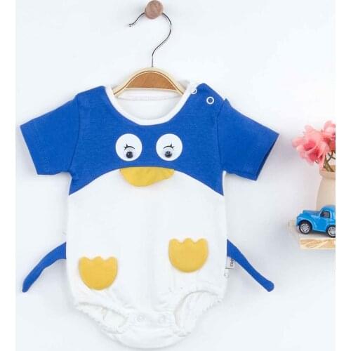 Blue Baby Boy Rompers Summer Fashion 2021 New Season Style Penguin Babies Clothes Outfit Cotton Comfortable Underwear for Boys Baby